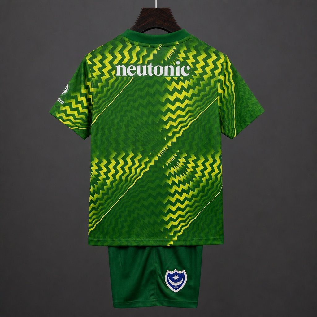 26 27 kids portsmouth green goalkeeper jersey back 26 27 Kids Portsmouth Green Goalkeeper Jersey - Back