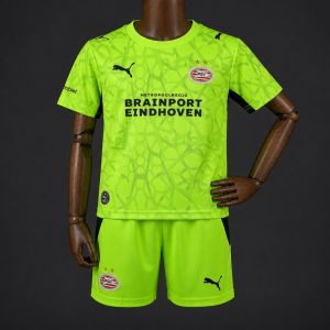 26 27 Kids PSV Eindhoven Goalkeeper 1 Light Green Jersey - Front