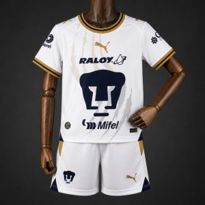 26 27 Kids Pumas Away White Jersey - Front