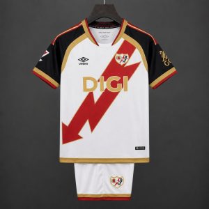 26 27 Kids Rayo Vallecano Home Jersey - Front