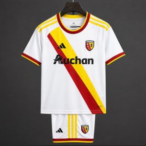 26 27 Kids RC Lens Third White Kits Jersey - Front