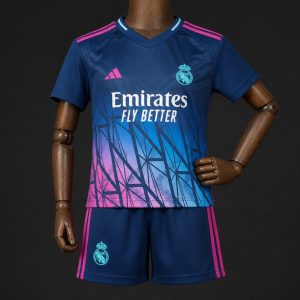 26 27 Kids Real Madrid Blue Special Edition Jersey - Front