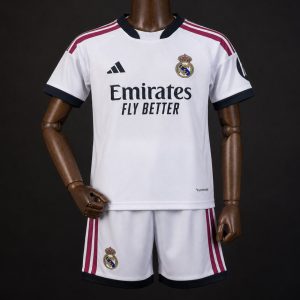 26 27 Kids Real Madrid Home Jersey - Front