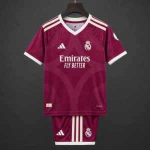 26 27 Kids Real Madrid Third Pink Jersey - Front