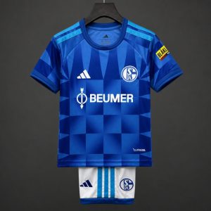 26 27 Kids Schalke Home Jersey - Front