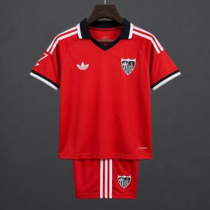 26 27 KIDS Sevilla Away Red Jersey - Front