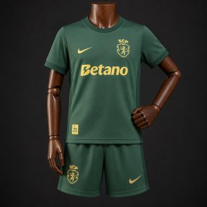 26 27 Kids Sporting CP Lisbon 120 Years Anniversary Green Kits Jersey - Front