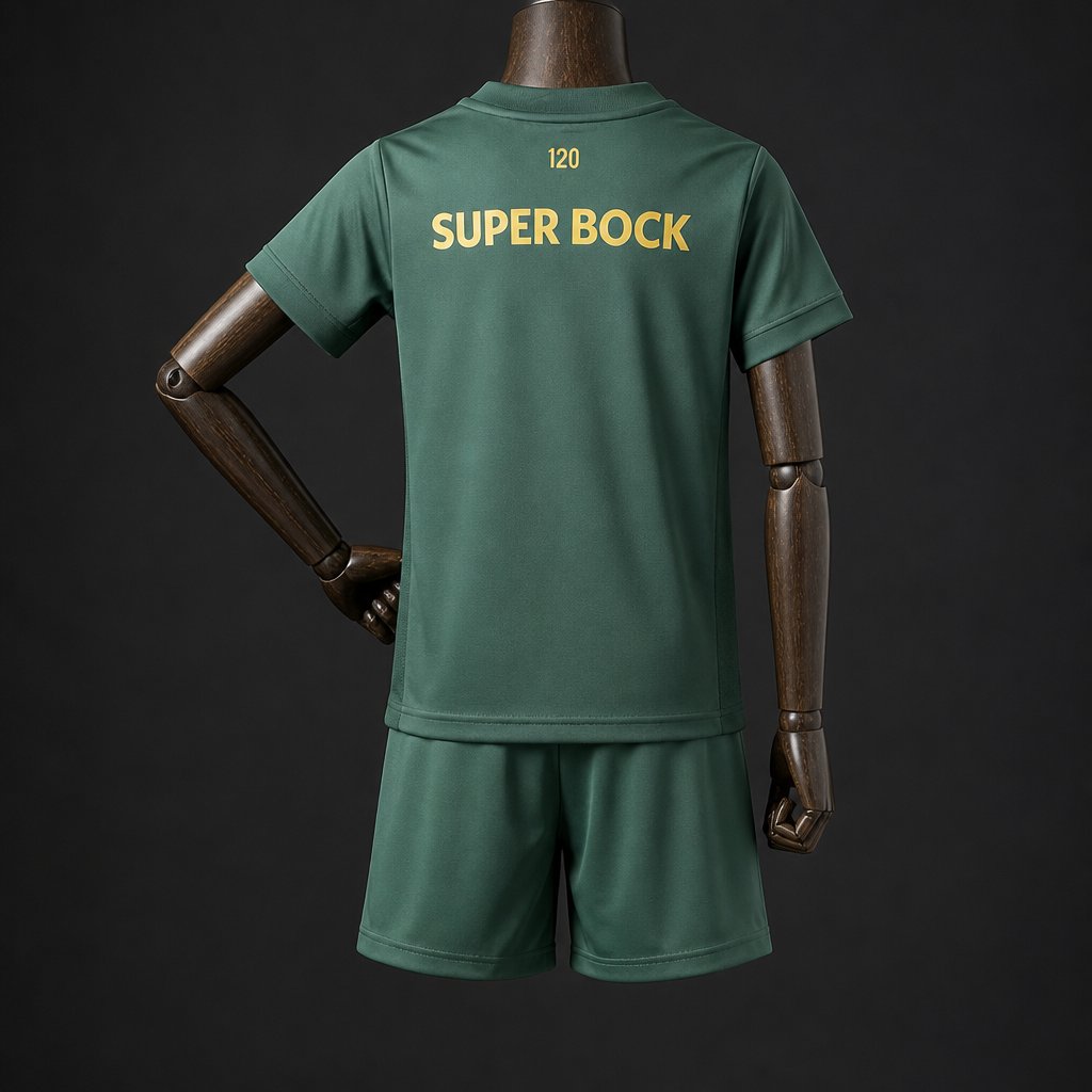 26 27 kids sporting cp lisbon 120 years anniversary green kits jersey back 26 27 Kids Sporting CP Lisbon 120 Years Anniversary Green Kits Jersey - Back