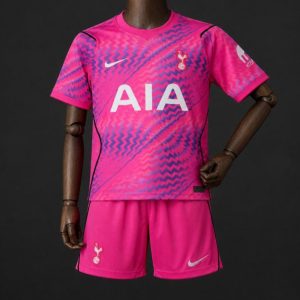 26 27 Kids Tottenham Hotspur Pink Goalkeeper Jersey - Front