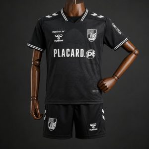 26 27 Kids Vitoria SC Away Black Jersey - Front