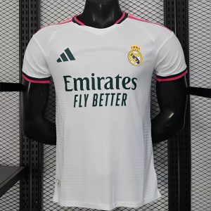 26 27 Player Version Real Madrid Home White Pink Black Jersey - Front