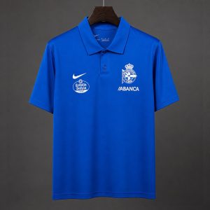 26-27 RC Deportivo de La Coruña Royal Blue Polo Training Shirt - Front