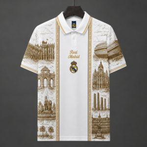 26-27 Real Madrid x Air Dior Paris Polo Collar Jersey - Front