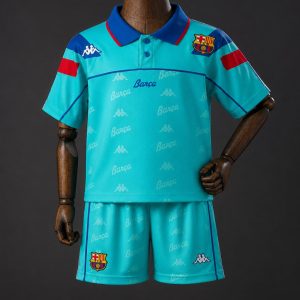 92 95 Kids Barcelona Away Retro Kit Jersey Size 16-28 - Front