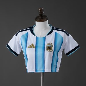 Argentina 2026 Home Women's Crop Top Style S-XXL - Front
