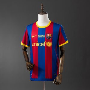 Barcelona 2010 11 Home Retro Jersey S-XXL - Front