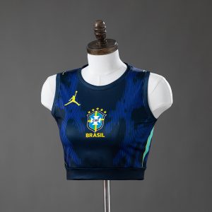 Brazil 2026 Away Women's Crop Top Style Tank Top S-XXL - Front