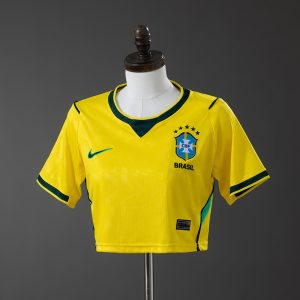 Brazil 2026 Home Women's crop top style Jersey S-XXL - Front