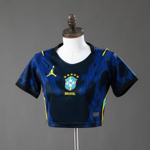Brazil 2026 Home Women's Crop Top Style S-XXL - Front