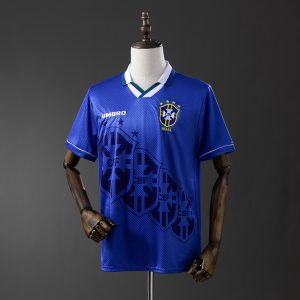 Brazil 94 96 Away Retro Jersey S-XXL - Front