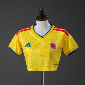 Colombia 2026 Home Women's Crop Top Style S-XXL - Front