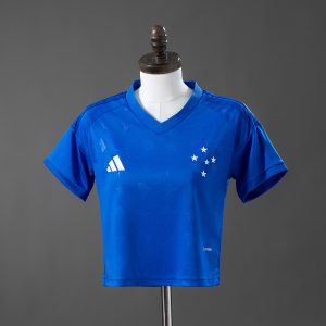 Cruzeiro 26 27 Home Women's Crop Top Style S-XXL - Front