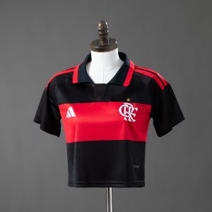 Flamengo 26 27 Home Women's Crop Top Style S-XXL - Front
