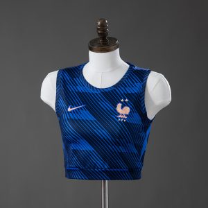 France 2026 Home Women's Crop Top Style Vest S-XXL - Front