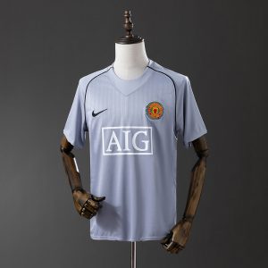M-U 2007 Goalkeeper Grey Retro Jersey S-XXL - Front