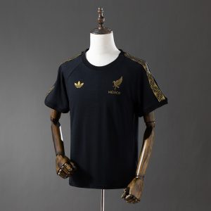 Mexico Gold 3-stripes T-Shirt S-XXL - Front