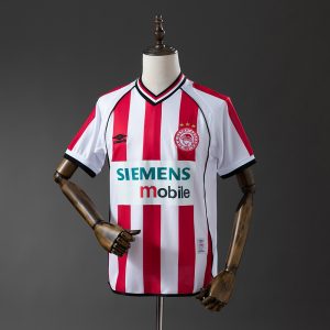 Olympiacos 01 02 Home Retro Jersey S-XXL - Front