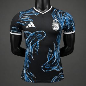 Player Version 2026 Argentina Black Koi Fish Special Edition Jersey - Front