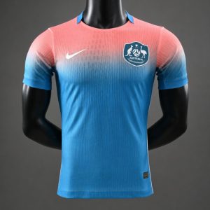 Player Version 2026 Australia Blue with Pink-to-Blue Gradient Away Jersey - Front