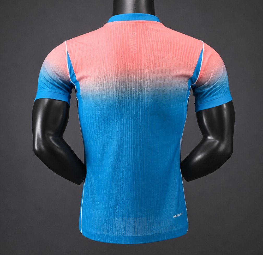 player version 2026 australia blue with pink to blue gradient away jersey back Player Version 2026 Australia Blue with Pink-to-Blue Gradient Away Jersey - Back