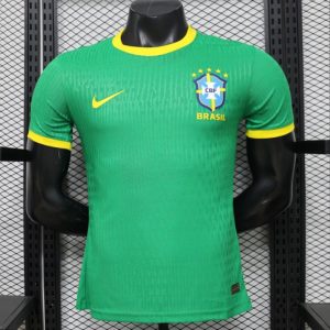Player Version 2026 Brazil Green with Wave Texture Away Jersey - Front