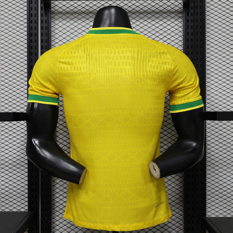 player version 2026 brazil home yellow special edition jersey back Player Version 2026 Brazil Home Yellow Special Edition Jersey - Back
