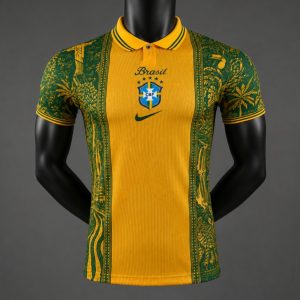 Player Version 2026 Brazil National Team Home Tropical Pattern Jersey - Front