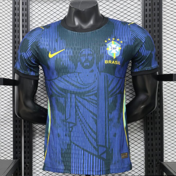 player version 2026 brazil navy blue special edition away jersey front Player Version 2026 Brazil Navy Blue Special Edition Away Jersey - Front