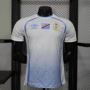 Player Version 2026 DR Congo Third White Blue Geometric Jersey - Front