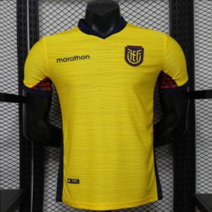 Player Version 2026 Ecuador Yellow with Tonal Wave Home Jersey - Front