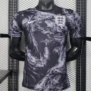 Player Version 2026 England Dark Navy with Lion Brushstroke Pattern Jersey - Front