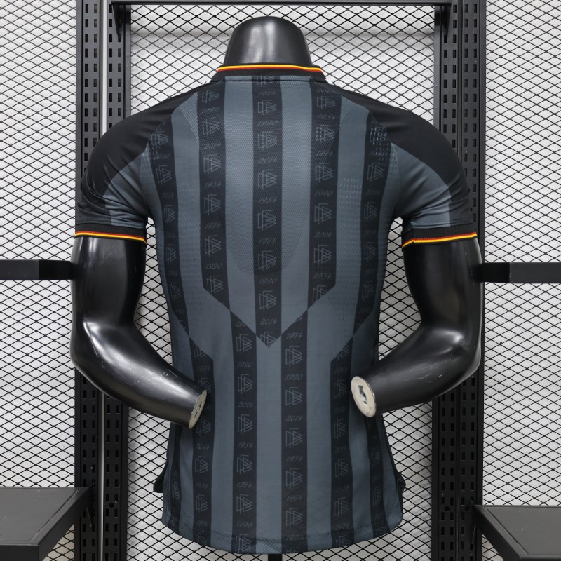 player version 2026 germany dark grey with championship years stripe graphic jersey back Player Version 2026 Germany Dark Grey with Championship Years Stripe Graphic Jersey - Back