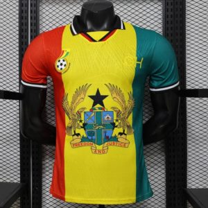 Player Version 2026 Ghana Special Edition Yellow Red Green with National Coat of Arms & Flag Jersey - Front