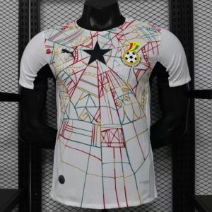 Player Version 2026 Ghana White with Multicolor Pattern Special Edition Jersey - Front