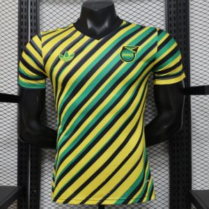 New arrivals Player Version 2026 Jamaica x Adidas Originals Home Yellow Diagonal Stripe Jersey - Front