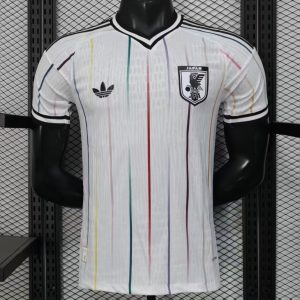 New arrivals Player Version 2026 Japan Away White with Colorful Vertical Stripe Pattern Jersey - Front
