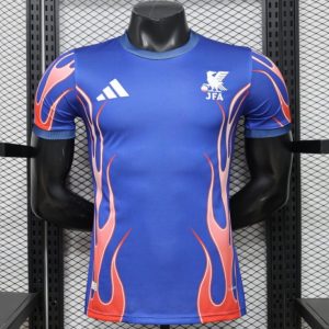 New arrivals Player Version 2026 Japan Blue with Red Flame Graphic Home Special Edition Jersey - Front