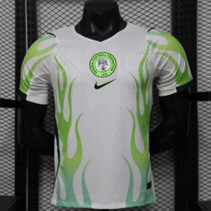 Player Version 2026 Nigeria White with Green Flame Away Jersey - Front
