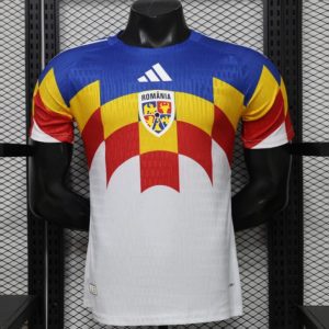Player Version 2026 Romania Special Edition White with Blue Yellow Red Jersey - Front
