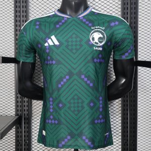 Player Version 2026 Saudi Arabia Home Green with Geometric Diamond Pattern Jersey - Front